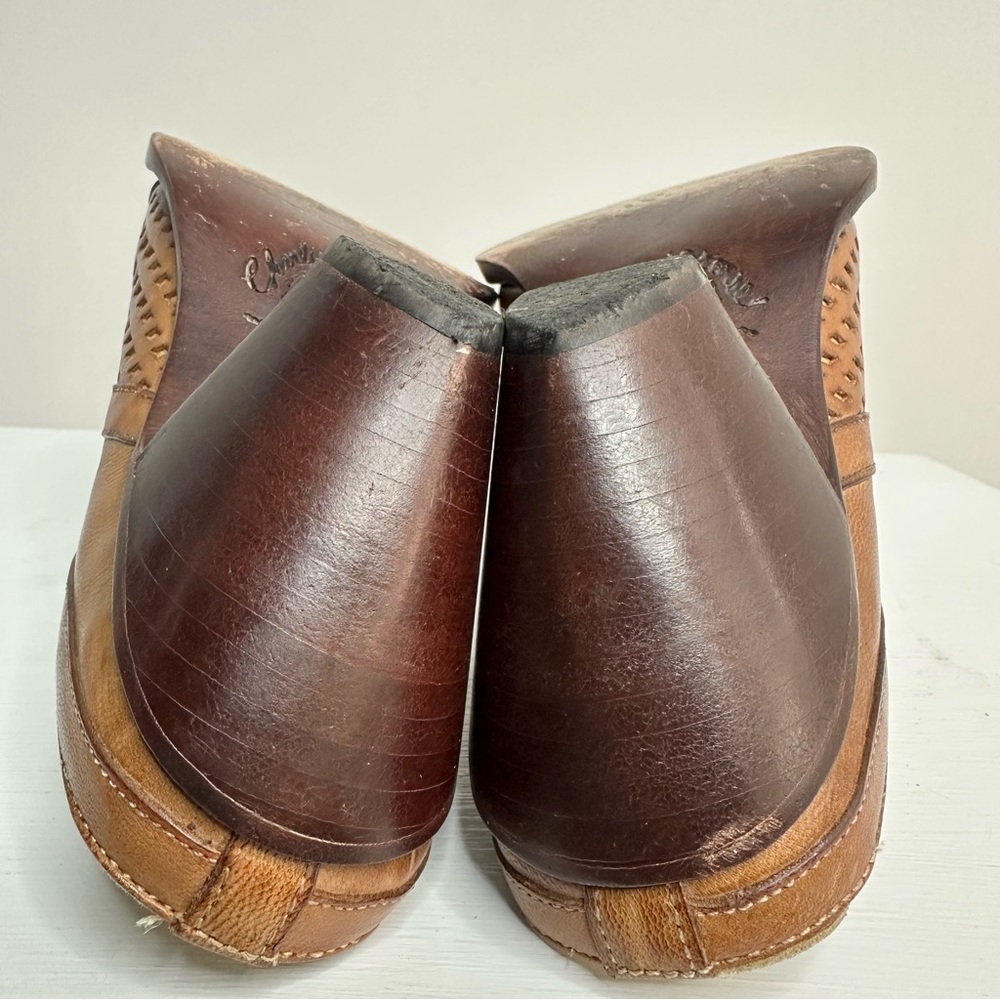VTG Leather Western Style Snip Toe Mule Heels Women’s Size 7 - Picture 8 of 12